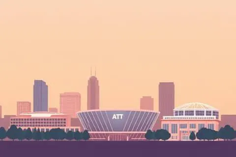 Arlington, TX skyline illustration