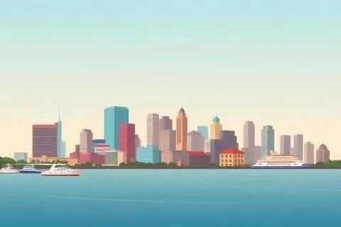Baltimore, MD skyline illustration