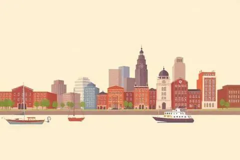 Boston, MA skyline illustration