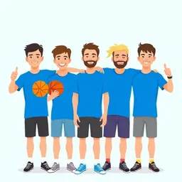 Dude Perfect — The Trick-Shot Studio illustrated avatar