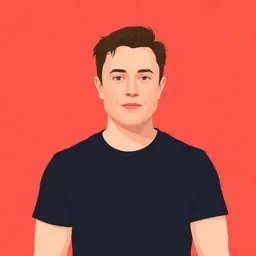Elon Musk — The All-In Builder illustrated avatar
