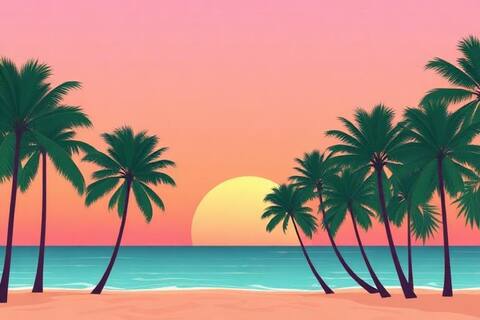 Florida landscape illustration