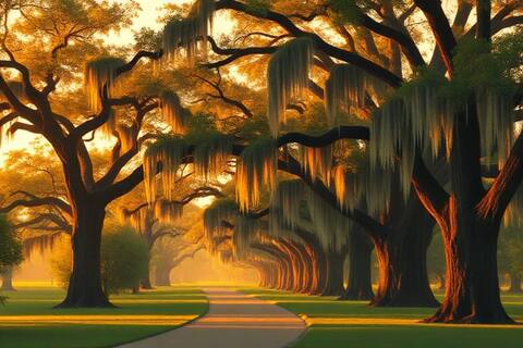 Georgia landscape illustration