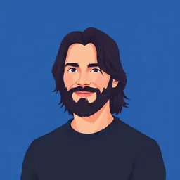 Keanu Reeves — The Humble Millionaire illustrated avatar