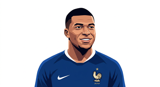 Kylian Mbappé portrait