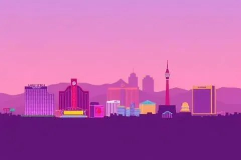 Las Vegas, NV skyline illustration
