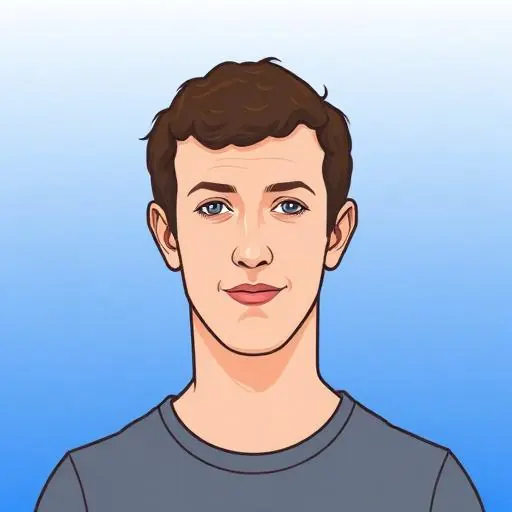 Mark Zuckerberg — The Empire Builder illustrated portrait