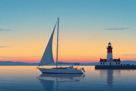 Maryland landscape illustration
