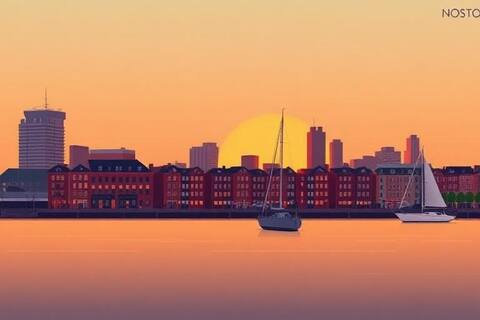 Massachusetts landscape illustration