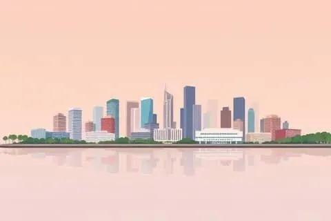 Milwaukee, WI skyline illustration