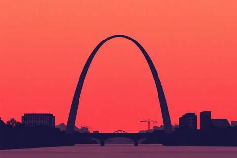 Missouri landscape illustration