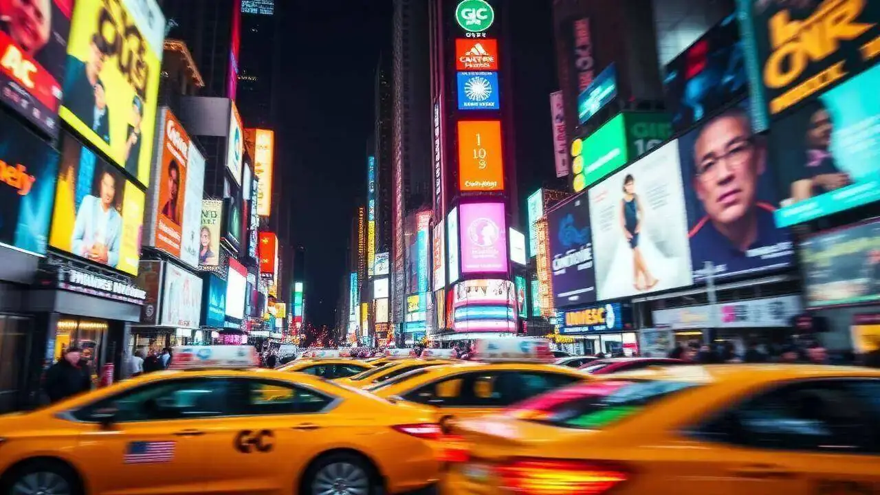 Times Square at night