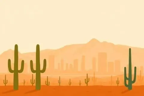 Phoenix, AZ skyline illustration