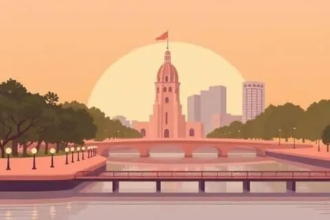 San Antonio, TX skyline illustration