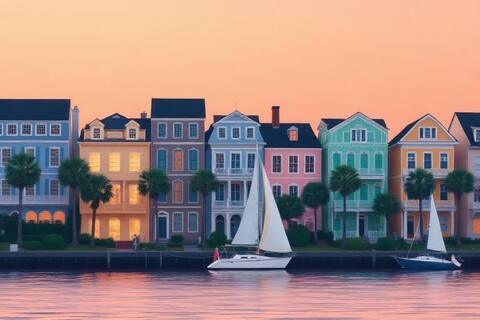 South Carolina landscape illustration
