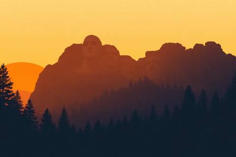 South Dakota landscape illustration