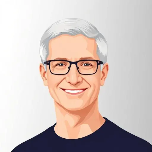Tim Cook — The Operator illustrated portrait