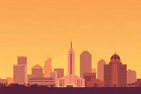 Tulsa, OK skyline illustration