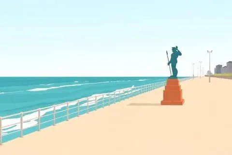 Virginia Beach, VA skyline illustration