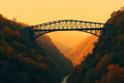 West Virginia landscape illustration